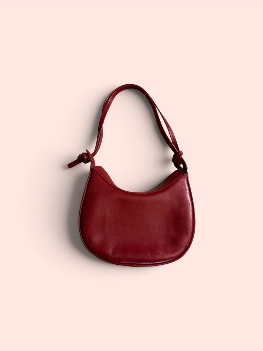 Mini Rosetta Reformation Red Leather Shoulder Bag - Discontinued color